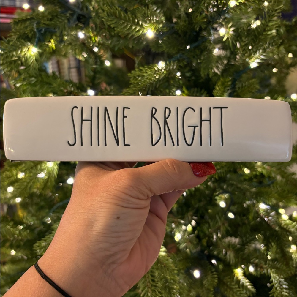 Rae Dunn Shine Bright Desk Plate